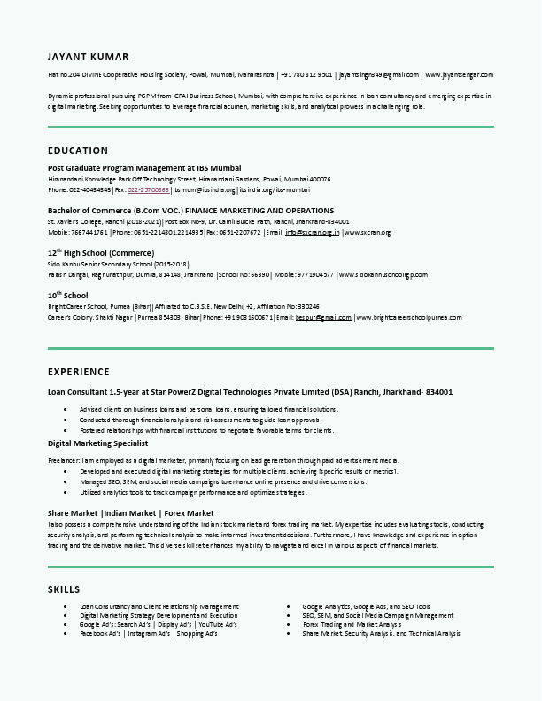 JAYANT KUMAR Singh Resume.pdf