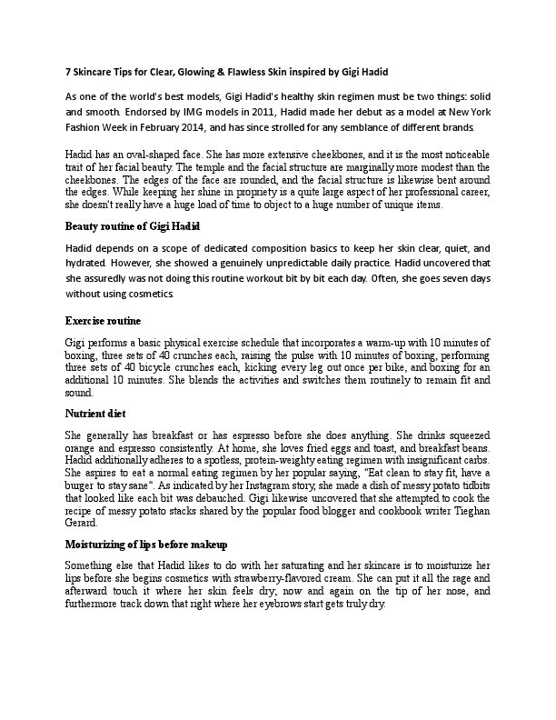 7 Skincare Tips For Clear, Glowing & Flawless Skin inspired by Gigi Hadid.docx.pdf