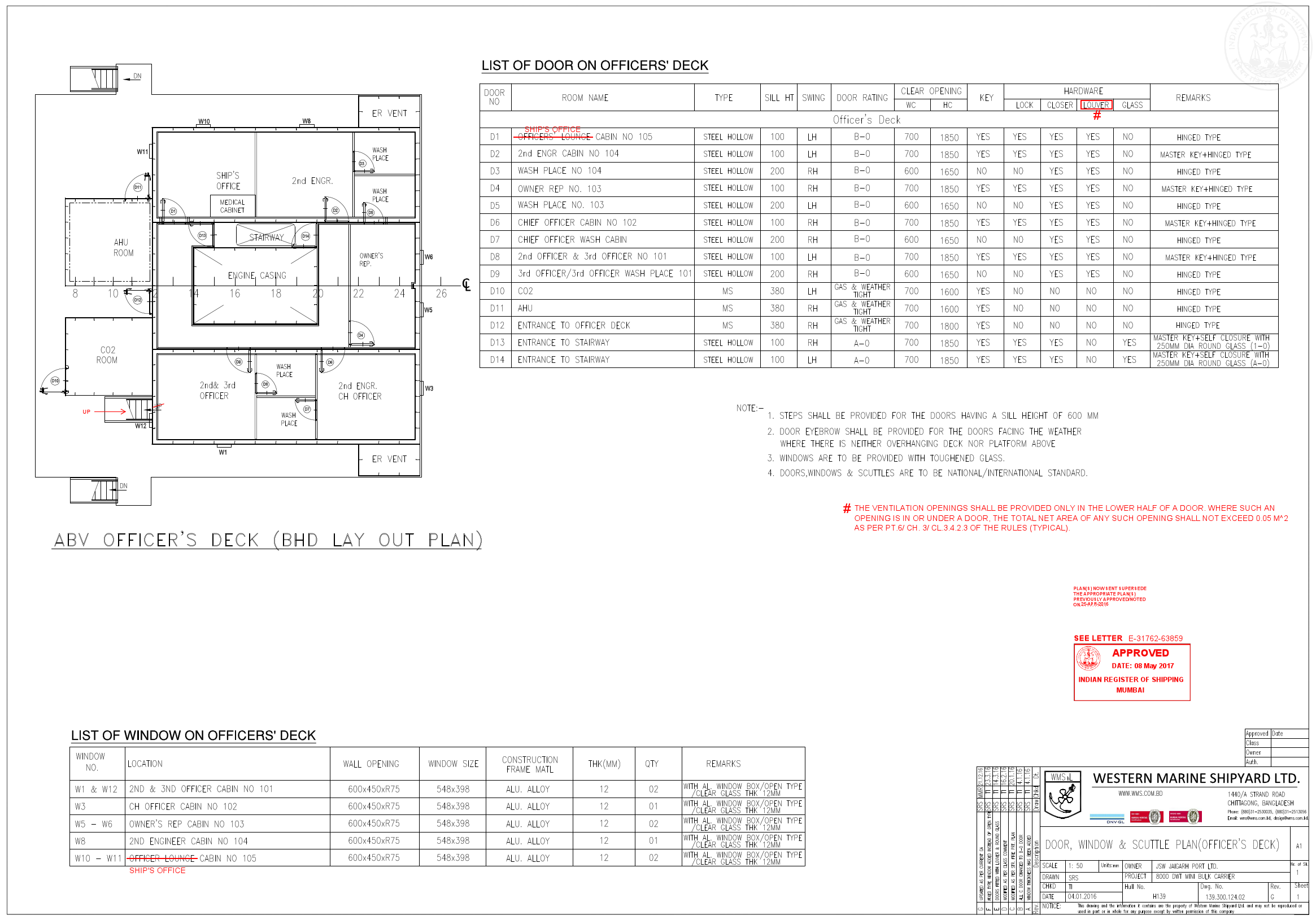 139.300.124.02 Door Window & Scuttle Plan (Officer''s Deck) RG.pdf