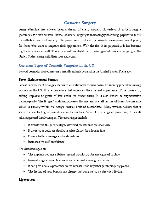 Cosmetic Surgery in USA.pdf
