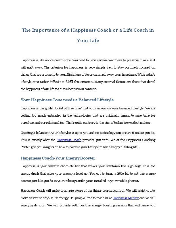 Happiness coaching Blog1-The importance of a Happiness Coach or a life coach in your life.pdf