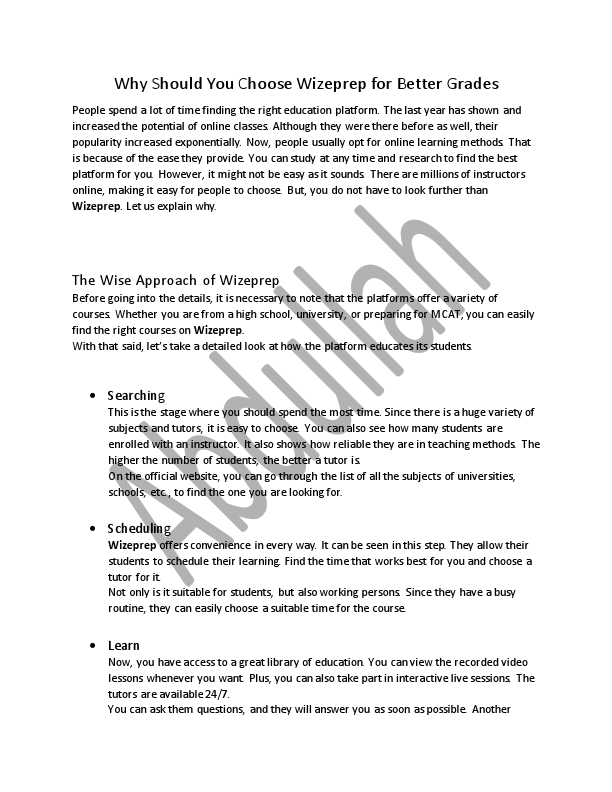 Why Should You Choose Wizeprep.pdf