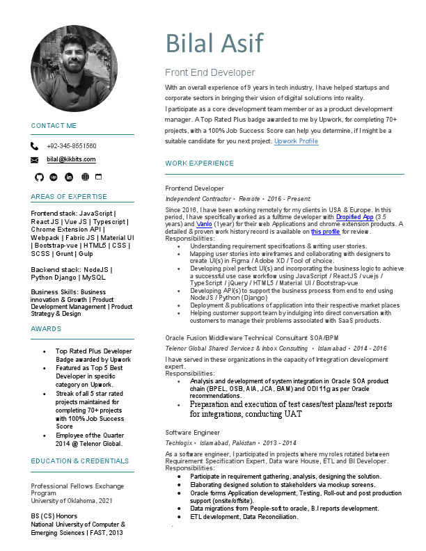 Bilal Asif Resume 2021 - FrontEnd Developer.pdf