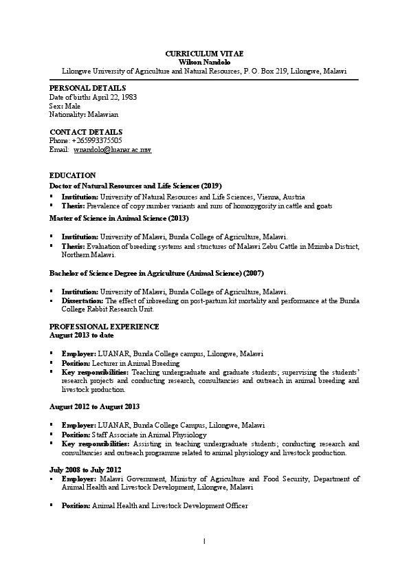 Wilson Nandolo CV.pdf