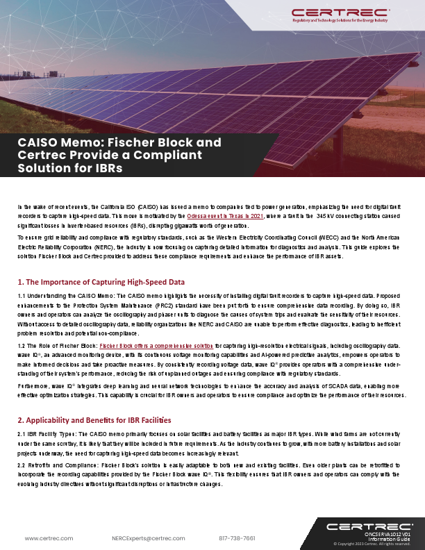 CAISO Memo - Fischer Block and Certrec Provide a Compliant Solution for IBRs - ONCSERVA1012V01.pdf