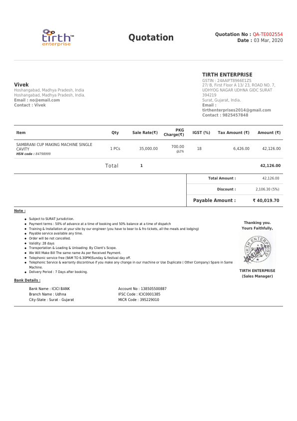 QUATAION FOR VIVEK GHRAWAL.pdf