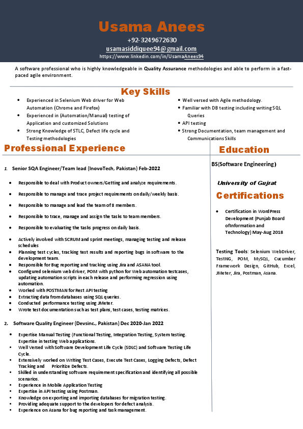SQA-CV-Usama Anees.pdf
