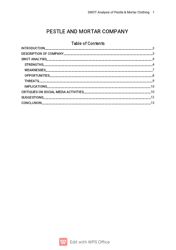 Swot Analysis of Pestle and Mortar.pdf