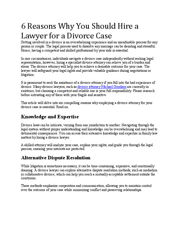 6 Reasons why you should higher a divorce lawyer.pdf
