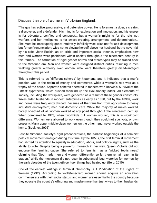 Discuss the role of women in Victorian England.pdf