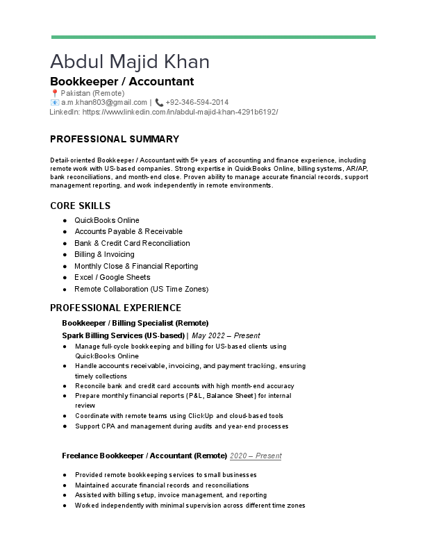Abdul Majid Khan - Resume - Accountant- Bookkeeper.pdf