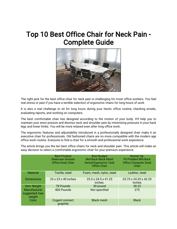 Best Office Chair for Neck Pain.pdf