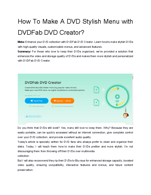 How To Make A DVD With Stylish Menu with DVDFab DVD Creator.pdf