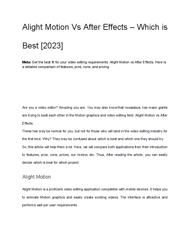 Alight Motion Vs After Effects – Which is Best [2023].pdf