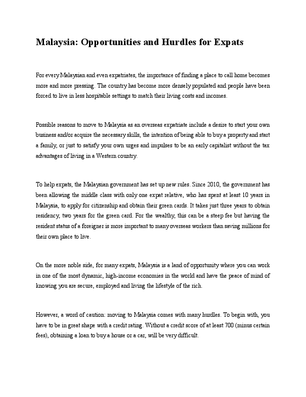 Malaysia Opportunities and Hurdles for Expats.pdf