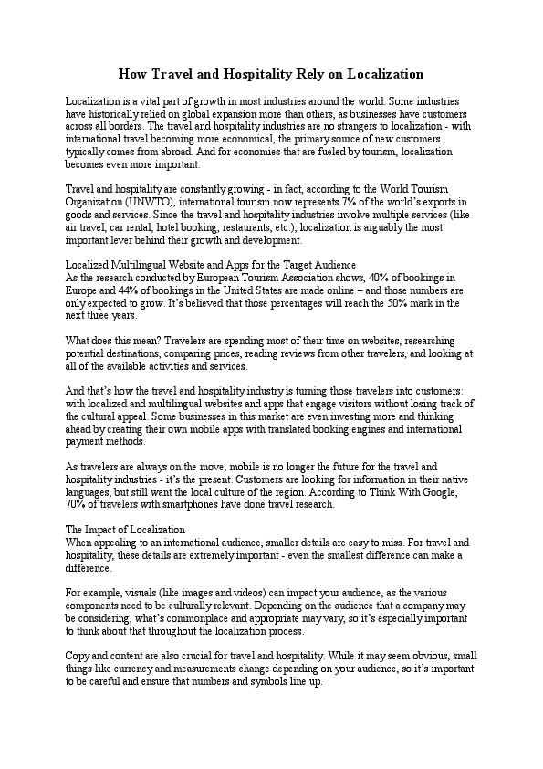 How Travel and Hospitality Rely on Localization.pdf