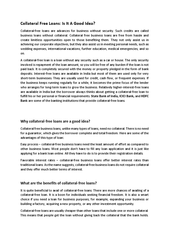 Sample 1- How to get collateral free loans in India.pdf