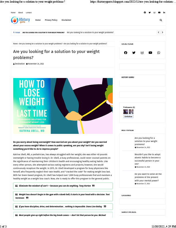 Are you looking for a solution to your weight problems .pdf