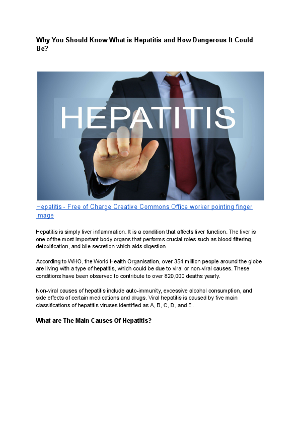 Why You Should Know What is Hepatitis and How Dangerous It Could Be.pdf