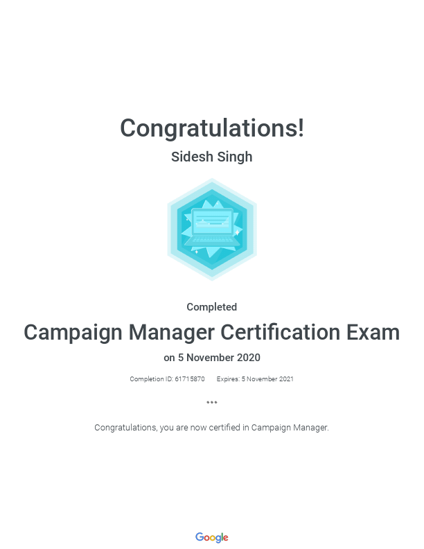 Campaign Manager Certification Exam _ Google.pdf