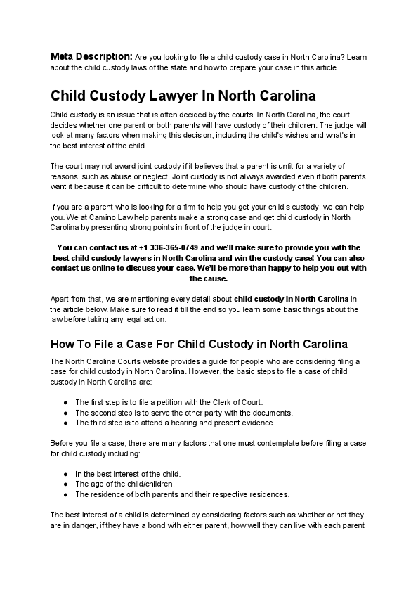 Child Custody in North Carolina.pdf