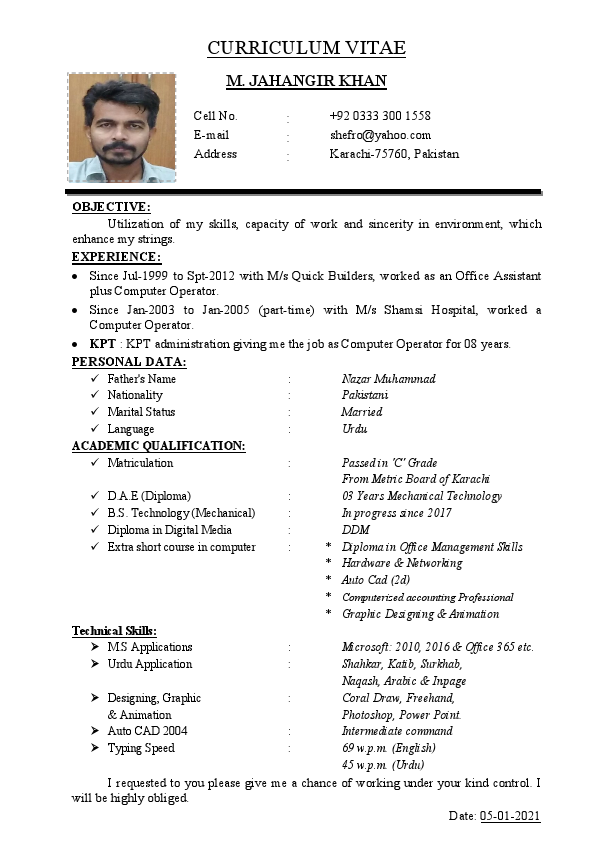 Curriculum Vitae (Jahangir) - for Freelancer.pdf
