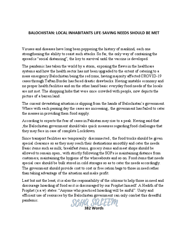 BALOCHISTAN LOCAL INHABITANTS LIFE-SAVING NEEDS SHOULD BE MET.pdf