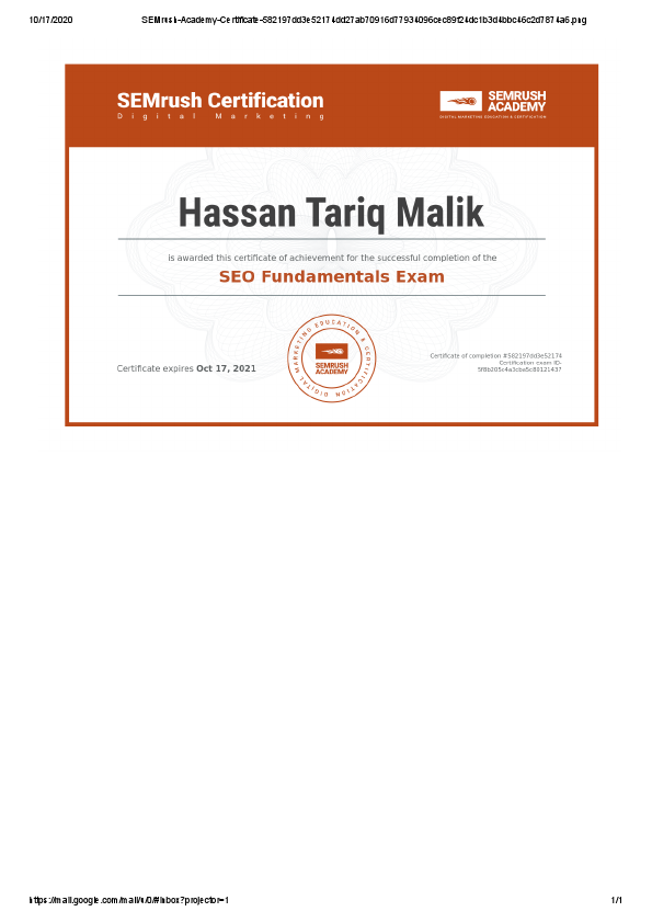 SEMrush-Academy-Certificate-Hassan Tariq Malik-SEO Fundamentals.pdf