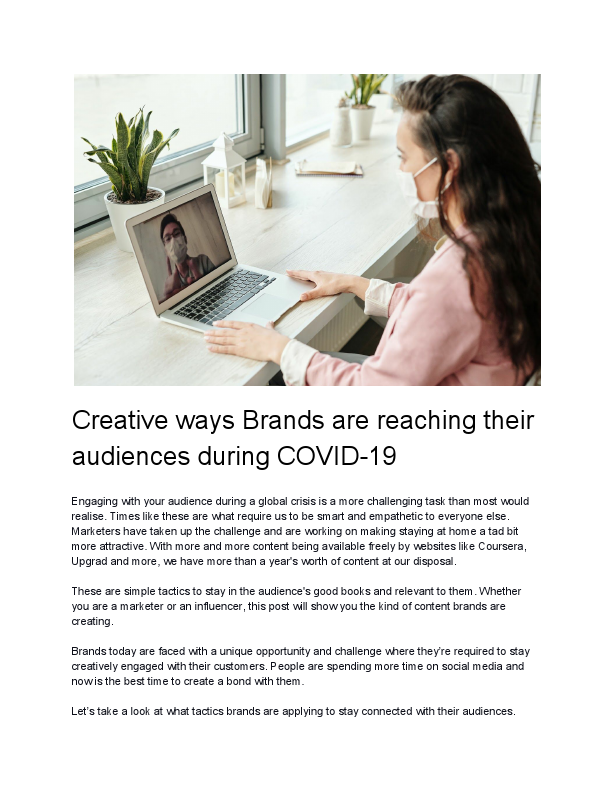 Creative ways Brands are reaching their audiences during Covid-19-2.pdf