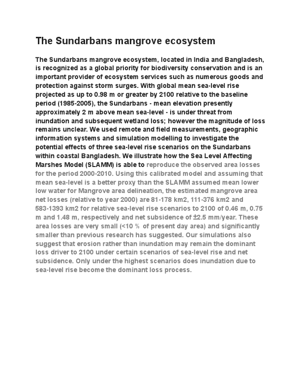 The Sundarbans mangrove ecosystem.pdf