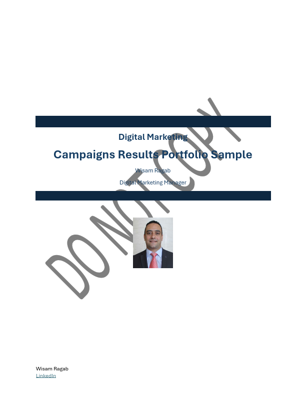 Paid Campaigns Samples Portofolio- Wisam Ragab.pdf
