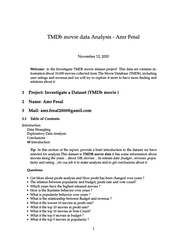TMDb movie data Analysis  - Amr Fesal.pdf
