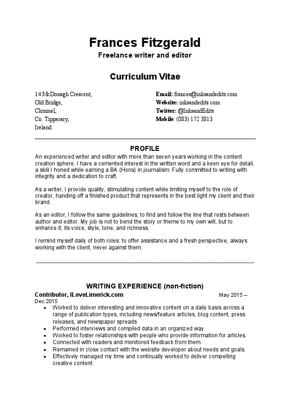 Frances Fitzgerald, Resume (writer, editor).pdf
