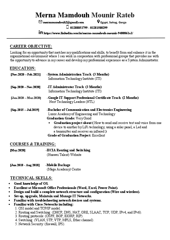 Merna Mamdouh-System Administrator-CV.pdf