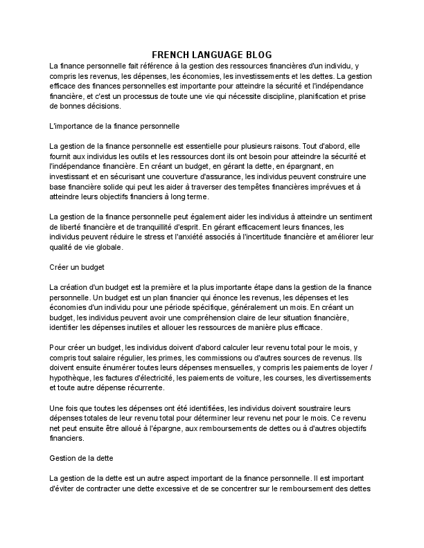 Sample of French Transactions & French language Blog.pdf