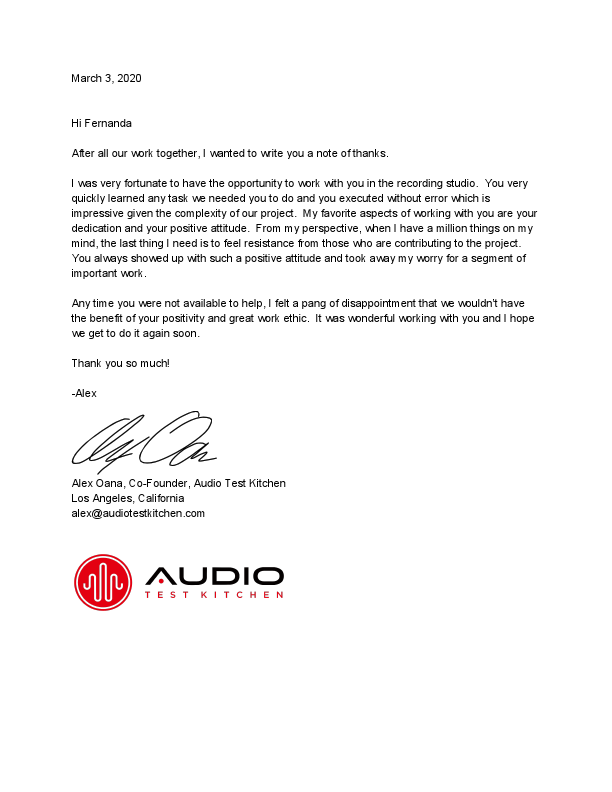 Fernanda Tello Recomendationletter - Audio Test Kitchen.pdf