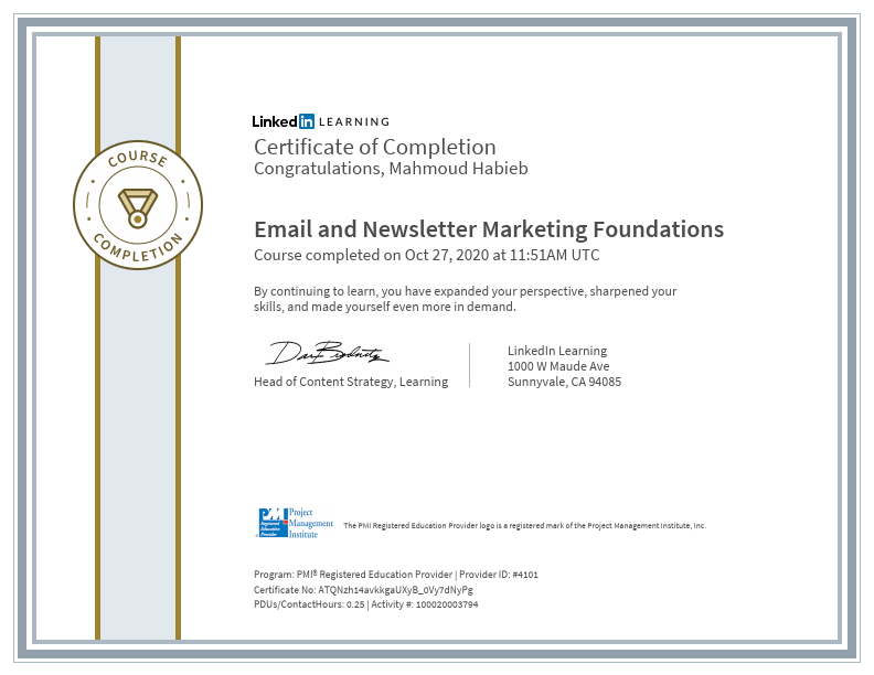 CertificateOfCompletion_Email and Newsletter Marketing Foundations.pdf