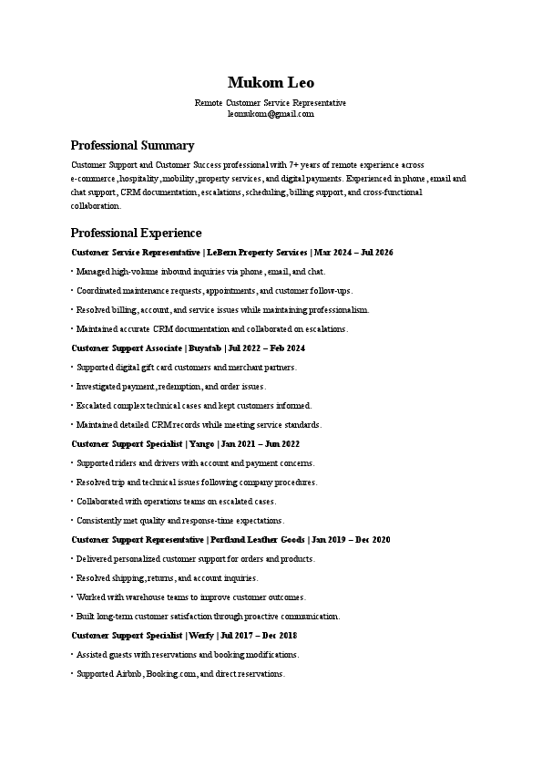 Mukom_Leo_Customer Service_Resume_.pdf