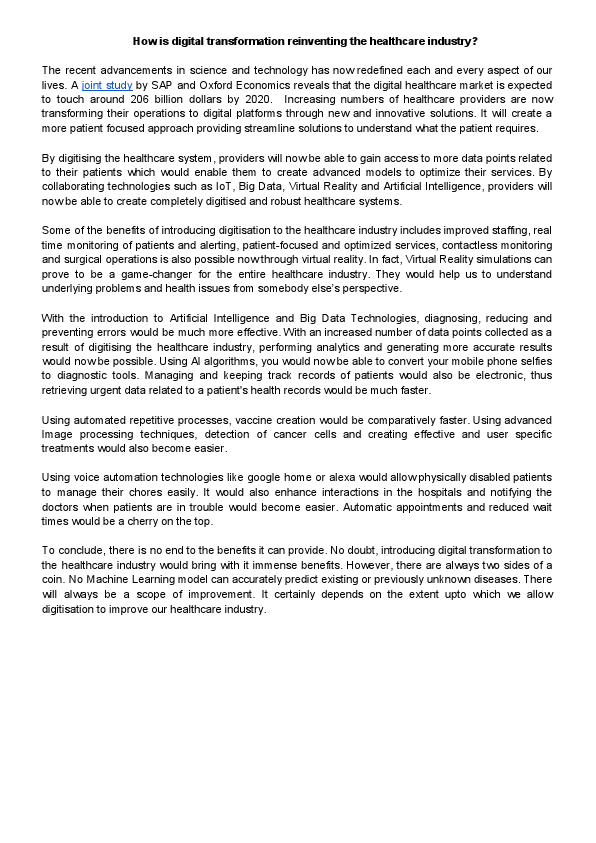 How digital transformation is reinventing healthcare industry .pdf