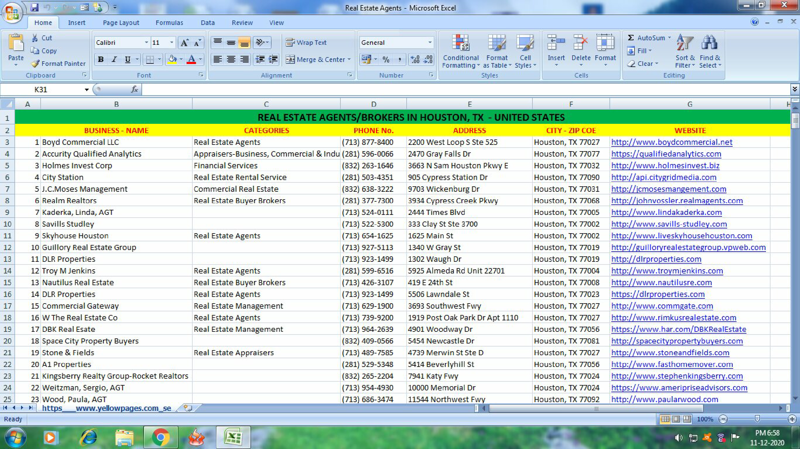 MS Excel - sample project.pdf