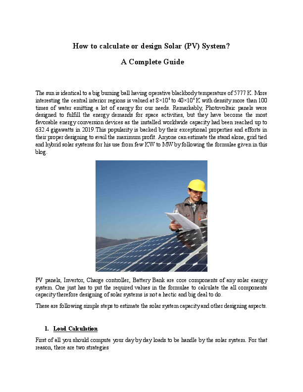 How to calculate the required solar system.pdf