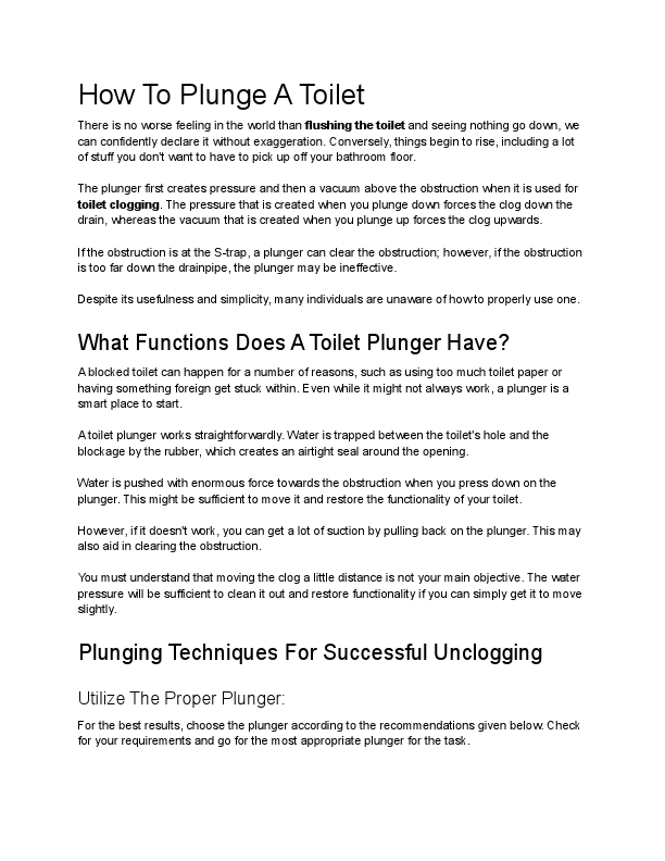 How To Plunge A Toilet.pdf