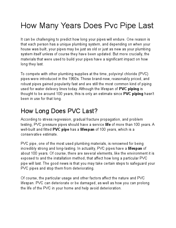 How Many Years Does Pvc Pipe Last.pdf