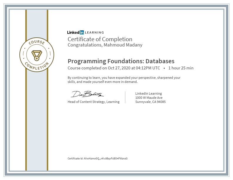 CertificateOfCompletion_Programming Foundations Databases.pdf