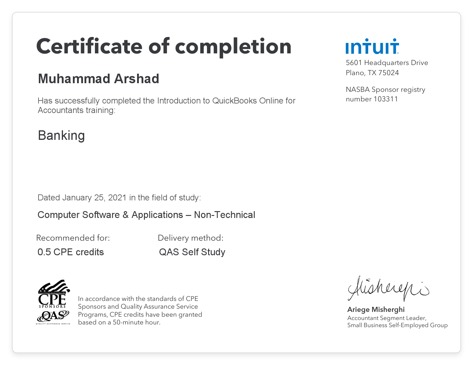 CPE credit - Banking - Muhammad Arshad.pdf