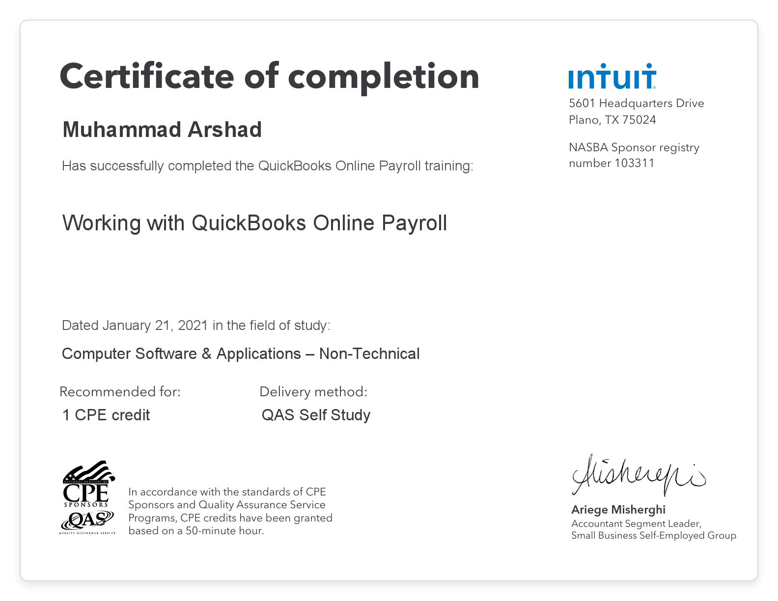 CPE credit - WorkingwithQuickBooksOnlinePayroll - Muhammad Arshad.pdf