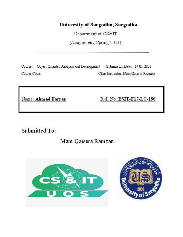 OOAD 1 Ahmad Farraz (BSIT-F17-LC-186).pdf
