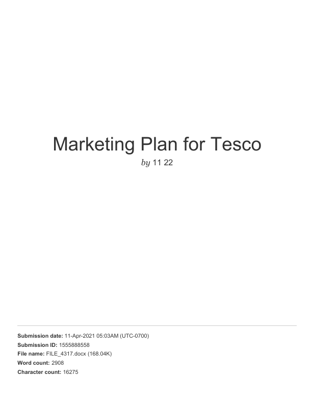 Marketing Plan for Tesco.pdf