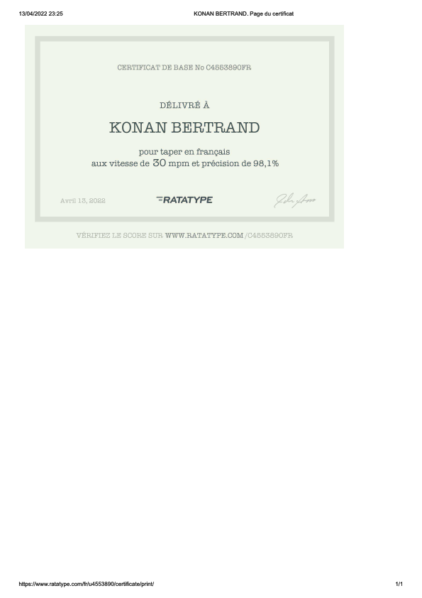 KONAN BERTRAND. Page du certificat.pdf