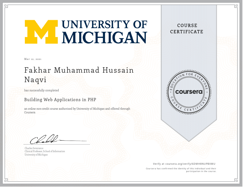 Certificate - Building Web Applications in PHP.pdf
